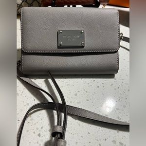Michael Kors Gray leather Crossbody